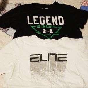 Lot of 2 Boys Medium Nike and Under Armour Shirts